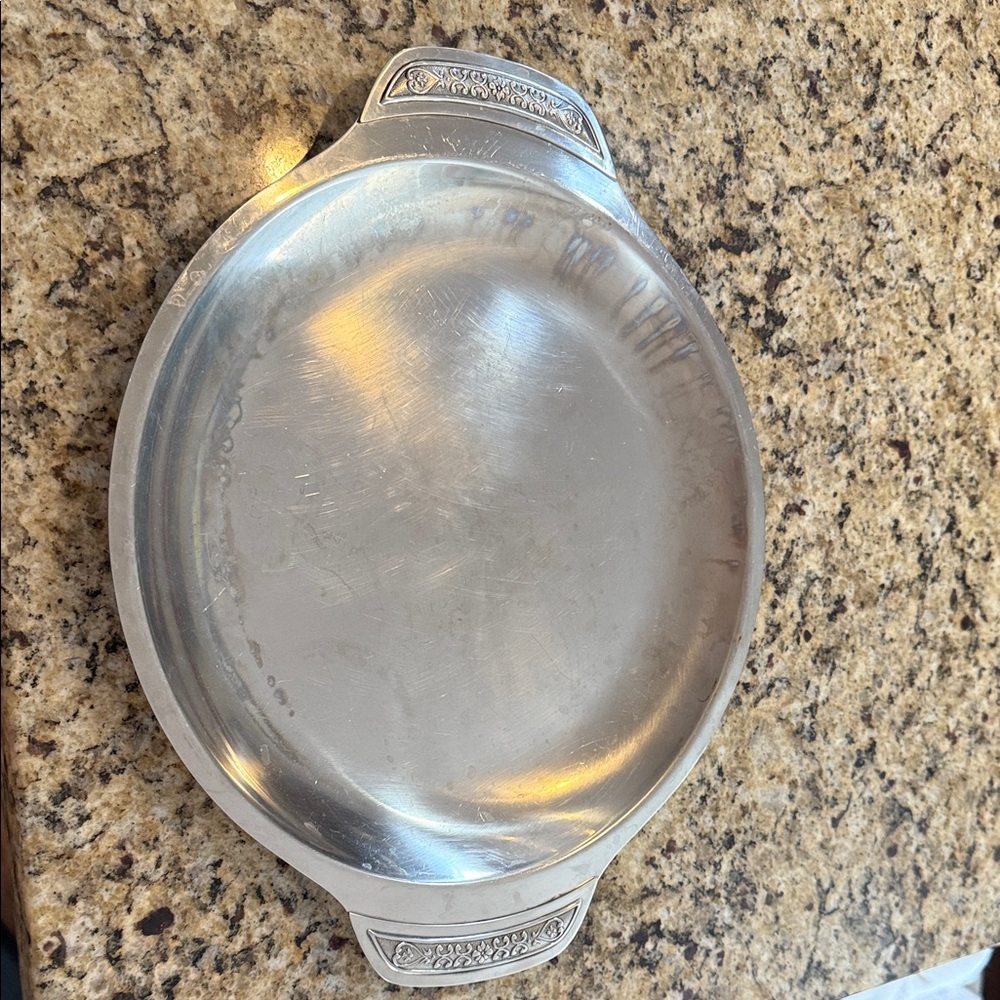 Vintage Cordova Stainless Steel Oval Serving Tray